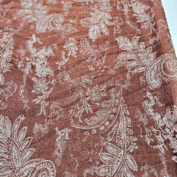 SHEER Brown Rectangular Tassel Lightweight Scarf - Picture 3 of 4